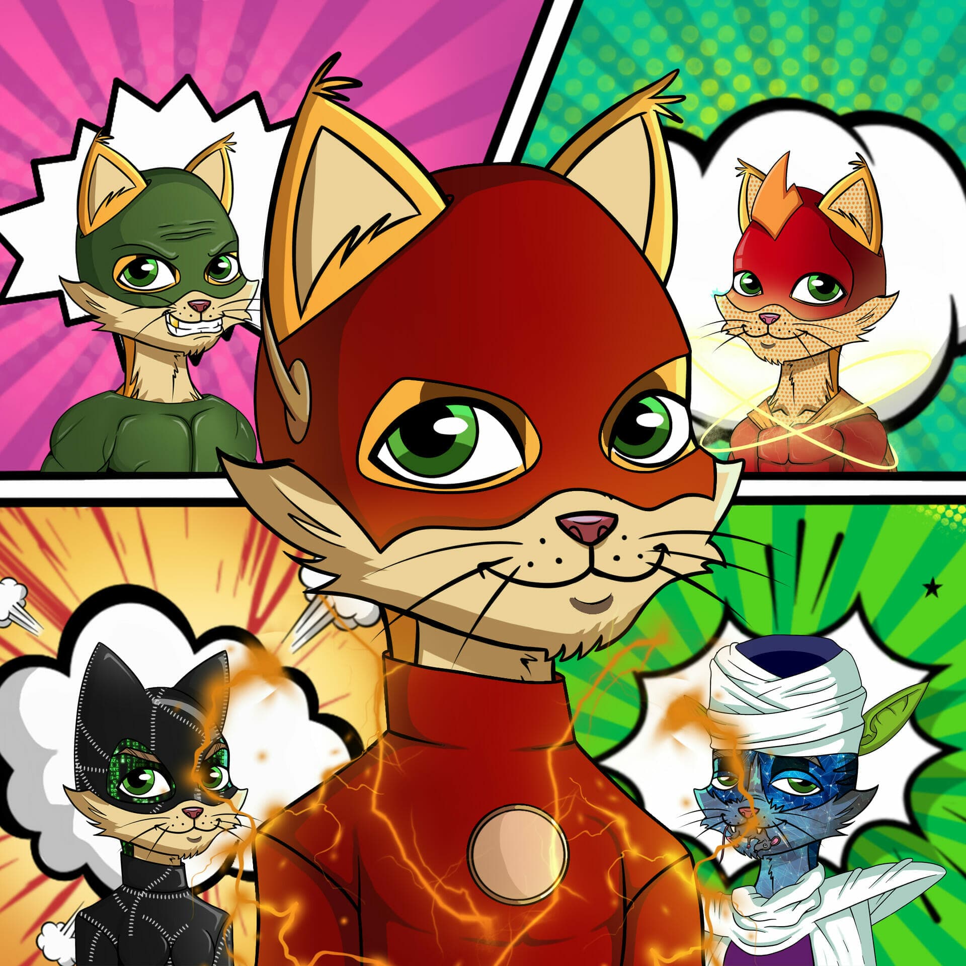 Cheeky Action Cats image